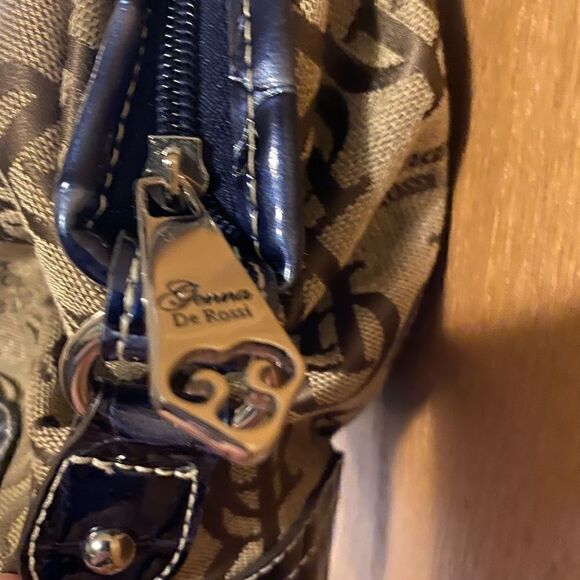 Genna De Rossi Purse, Tan, Brown & Dark Blue/Dark Purplish. (P05) - Picture 4 of 15